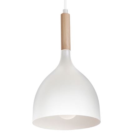 Lühter NOAK WOOD 1xE27/15W/230V valge/pöök