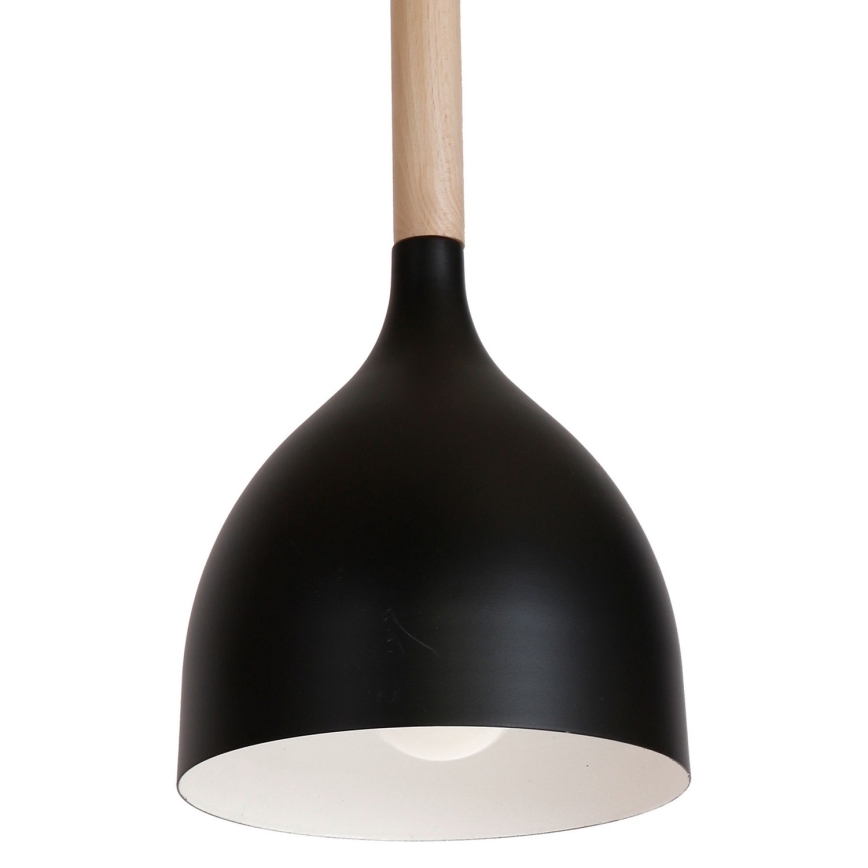 Lühter NOAK WOOD 3xE27/15W/230V must/pöök