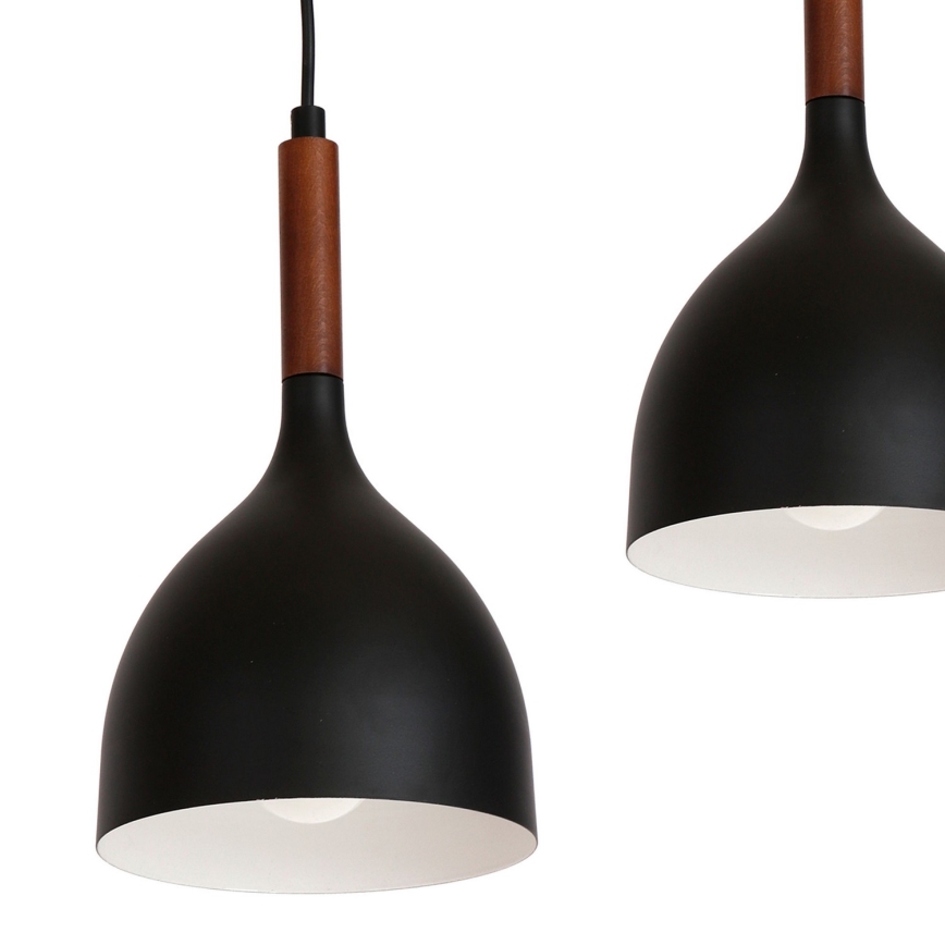 Lühter NOAK WOOD 3xE27/15W/230V must/pöök