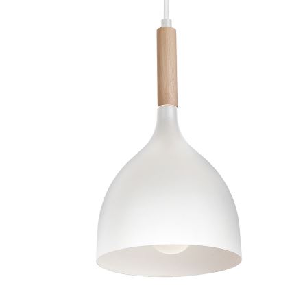 Lühter NOAK WOOD 4xE27/15W/230V valge/pöök