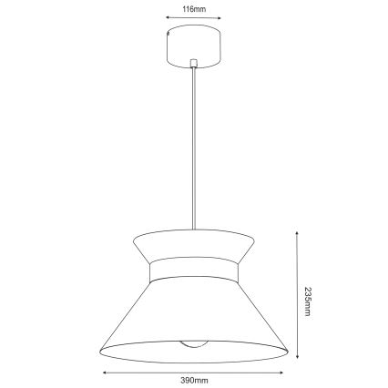 Lühter NORGE 1xE27/15W/230V beež/kuldne