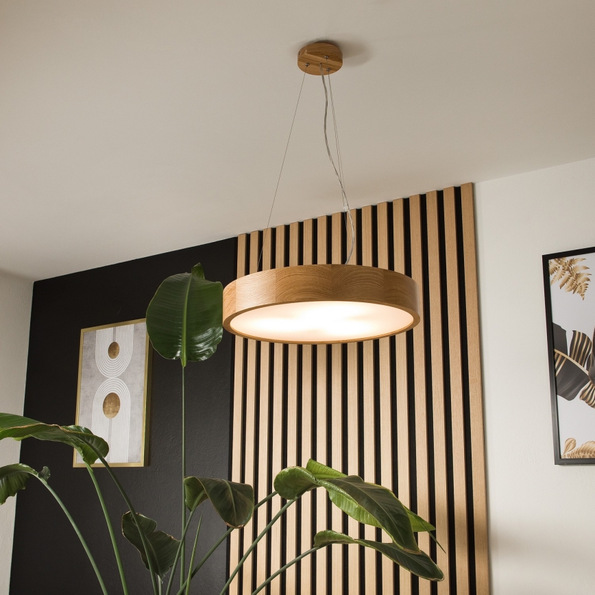 Lühter OAK 3xE27/60W/230V tamm ø 47,5 cm