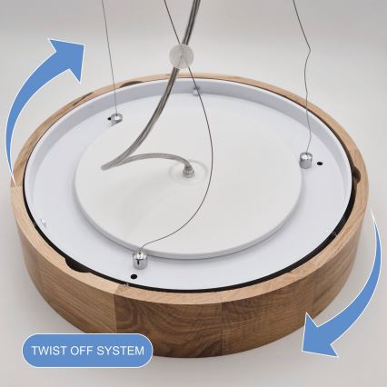 Lühter OAK 3xE27/60W/230V tamm ø 47,5 cm