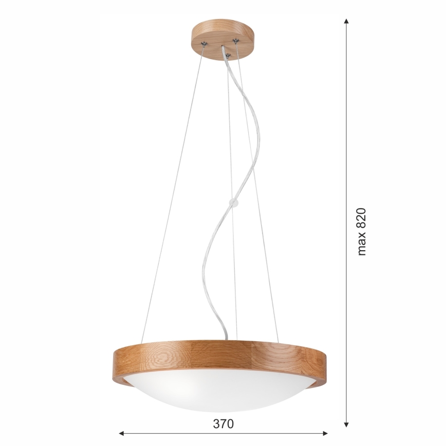 Lühter OAK SLIM 2xE27/60W/230V ø 37 cm tamm