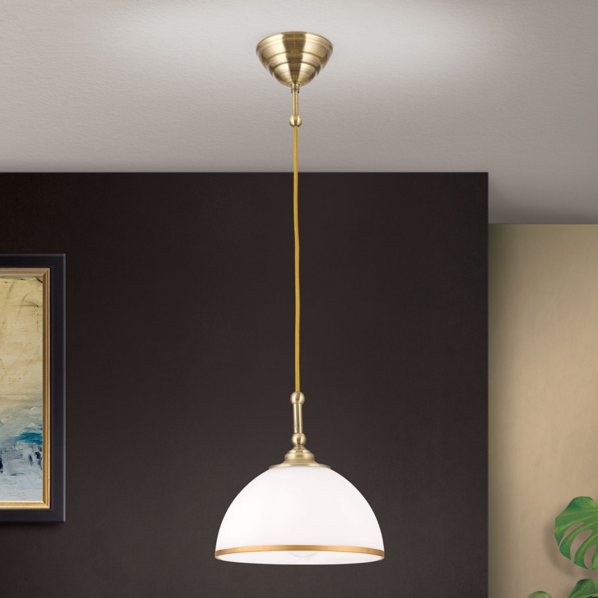Lühter OLD LAMP 1xE27/40W/230V valge/messing