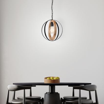 Lühter ONDA 1xE27/15W/230V must/tamm