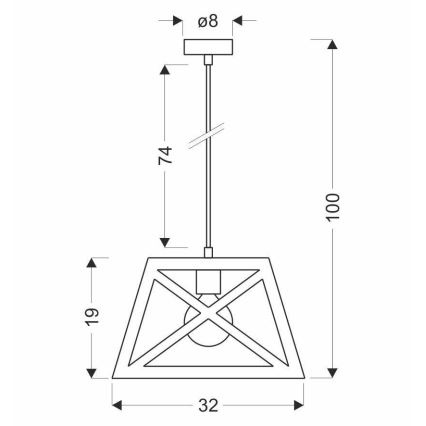 Lühter ORIGAMI 1xE27/40W/230V