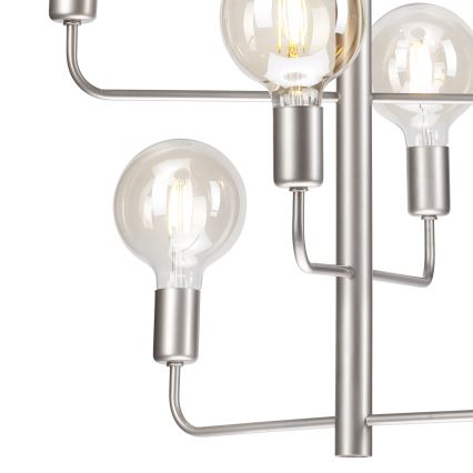 Lühter ORLANDO 8xE27/60W/230V hõbe