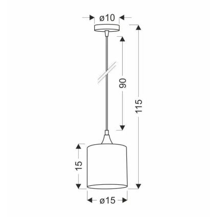 Lühter PATTI 1xE27/60W/230V d. 15 cm roheline