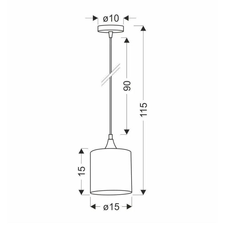 Lühter PATTI 1xE27/60W/230V d. 15 cm roheline