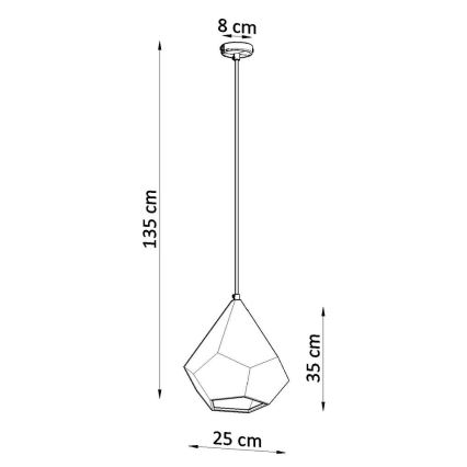 Lühter PAVLUS 1xE27/60W/230V