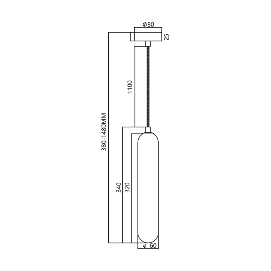 Lühter PAX 1xG9/9W/230V must