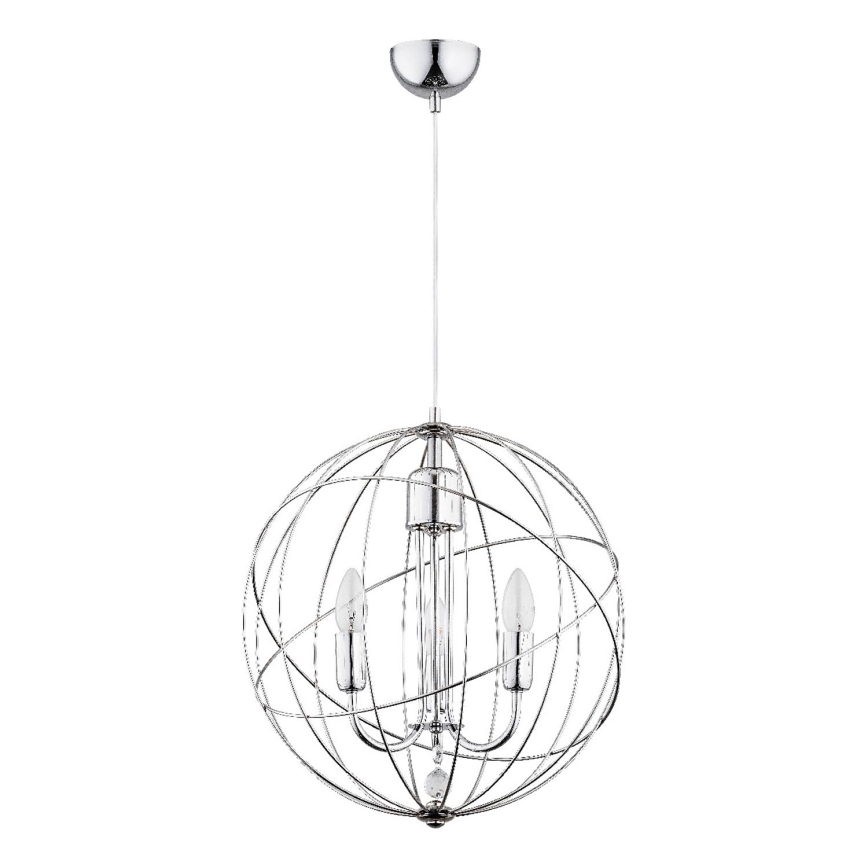 Lühter PIKO 3xE14/10W/230V läikiv kroom