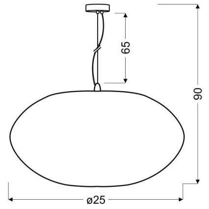 Lühter PINIA 1xE27/60W/230V