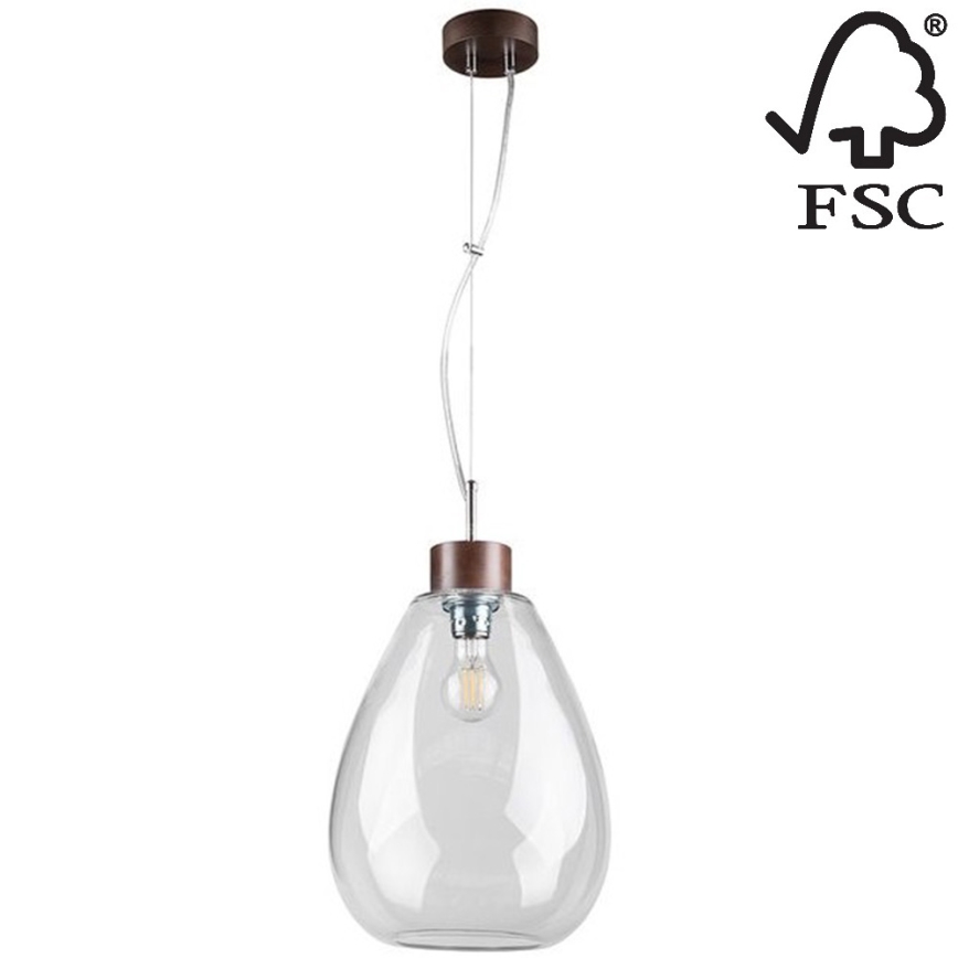 Lühter PIRO 1xE27/60W/230V pöök - FSC sertifitseeritud