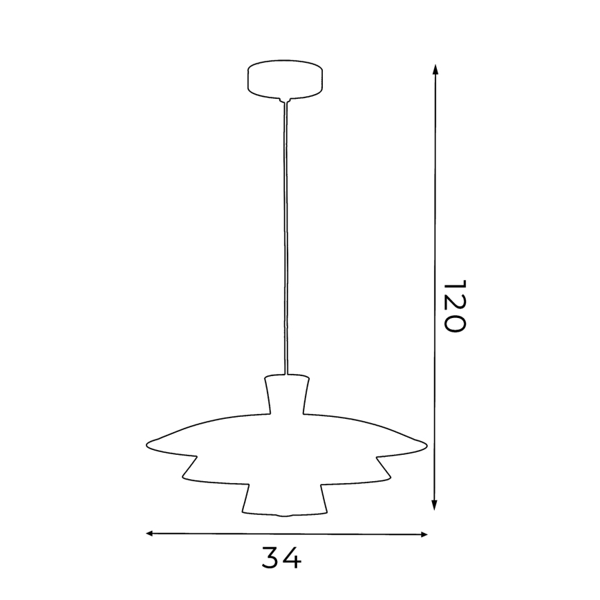 Lühter PLATO 1xE27/15W/230V beež/kuldne