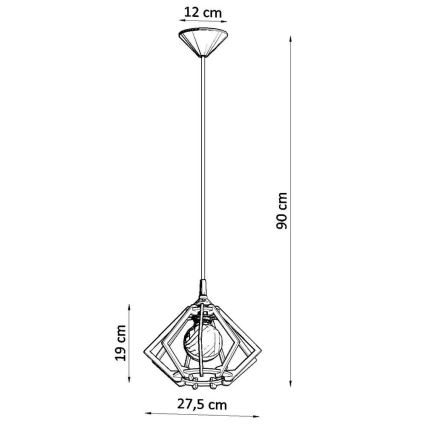 Lühter POMPELMO 1xE27/60W/230V