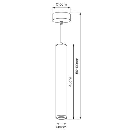 Lühter PORTER 1xGU10/8W/230V valge