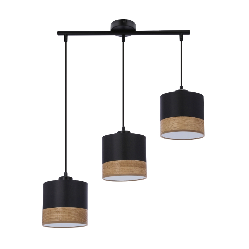 Lühter PORTO 3xE27/60W/230V must/pruun