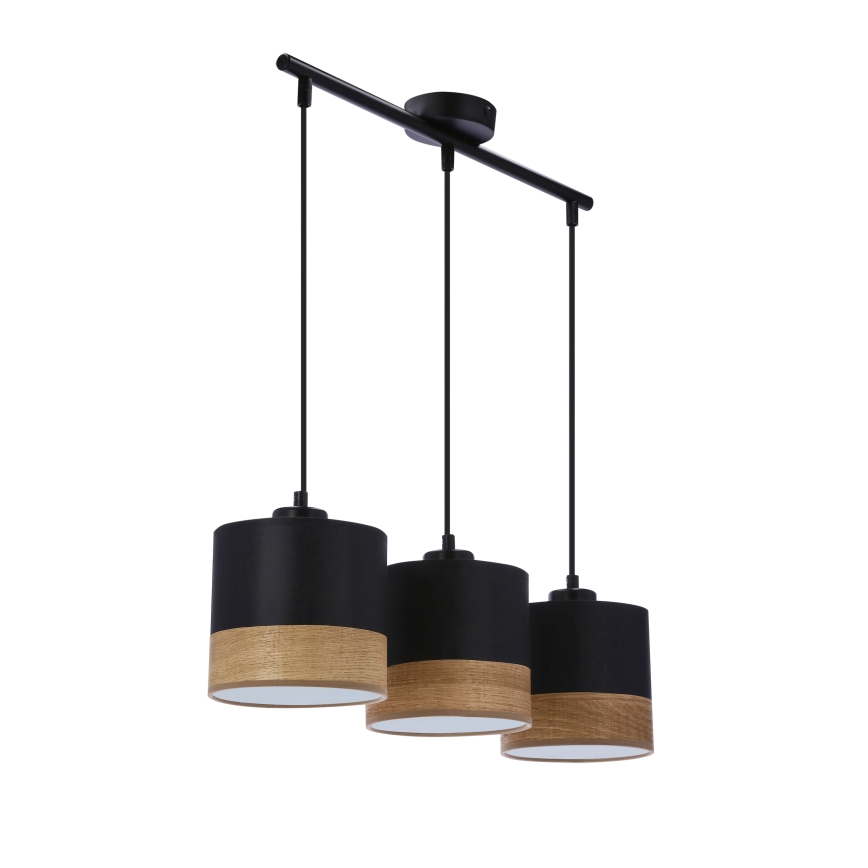 Lühter PORTO 3xE27/60W/230V must/pruun