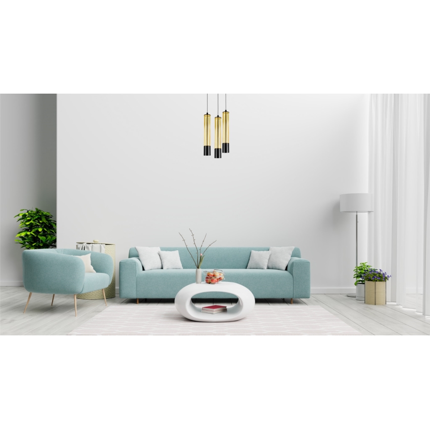 Lühter PRESCOT 3xGU10/40W/230V kuldne