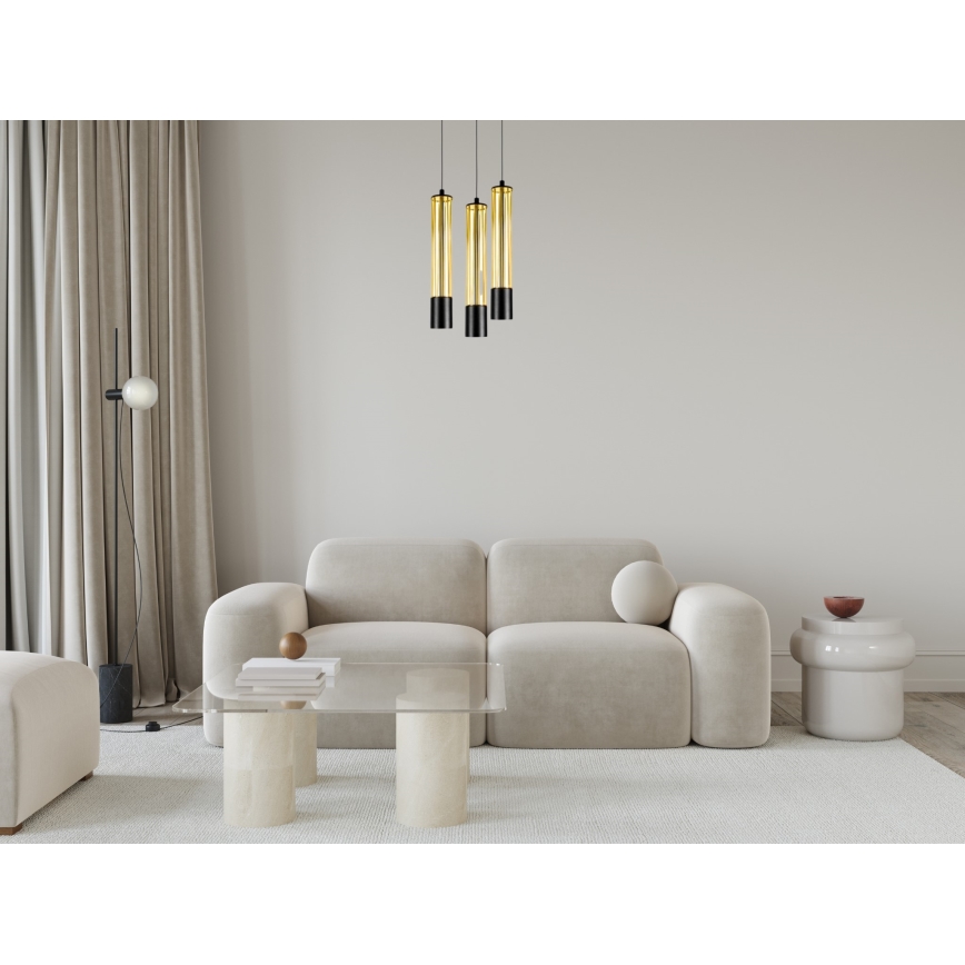 Lühter PRESCOT 3xGU10/40W/230V kuldne