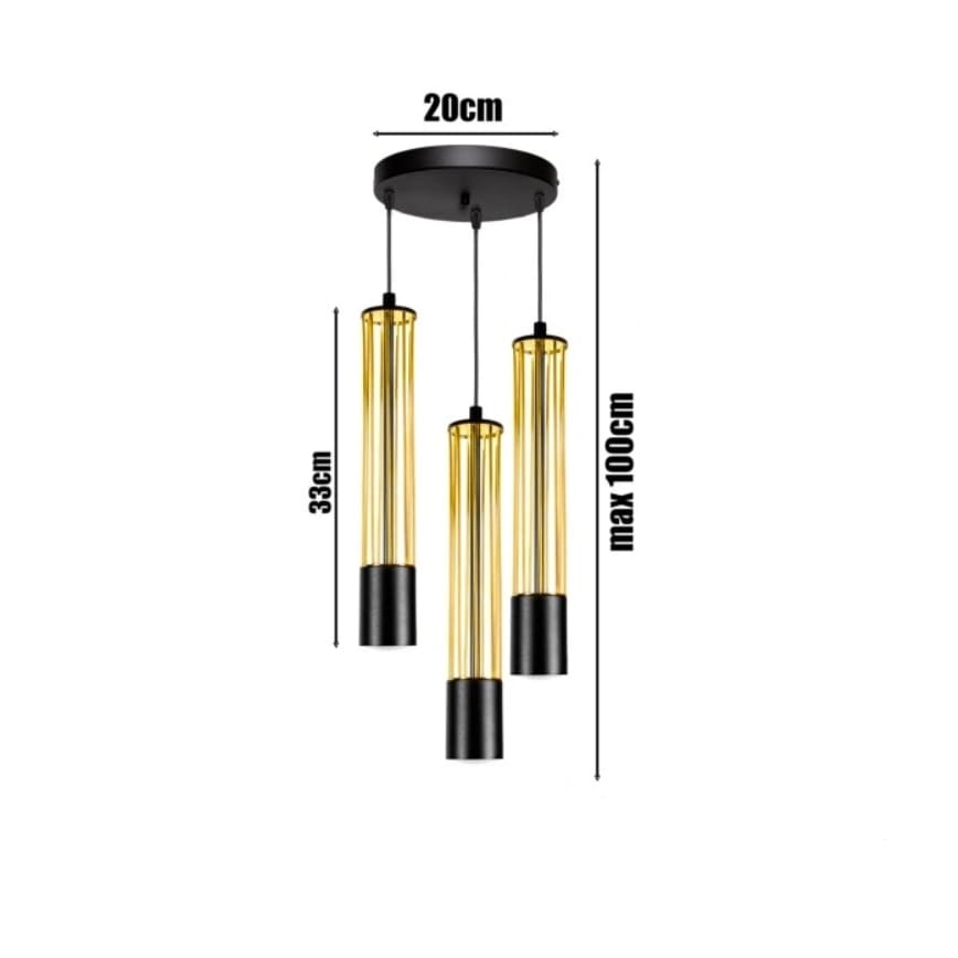Lühter PRESCOT 3xGU10/40W/230V kuldne