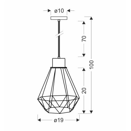 Lühter PRIMO 1xE27/60W/230V