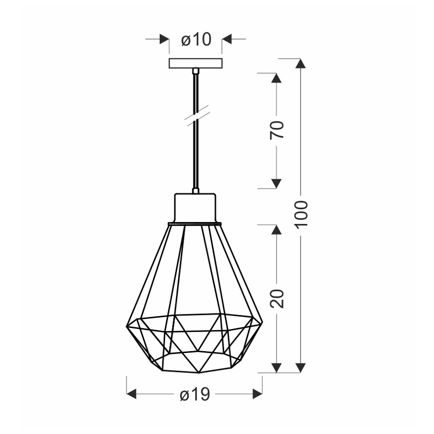 Lühter PRIMO 1xE27/60W/230V