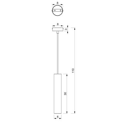 Lühter RAITO 1xGU10/8W/230V messing