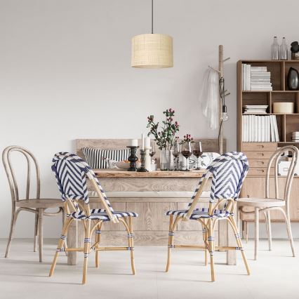 Lühter RATTAN 1xE27/60W/230V diameeter 25 cm punutud