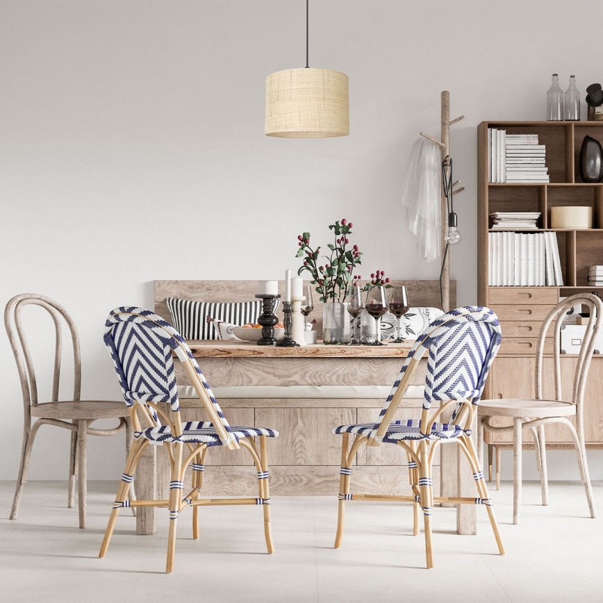 Lühter RATTAN 1xE27/60W/230V diameeter 25 cm punutud