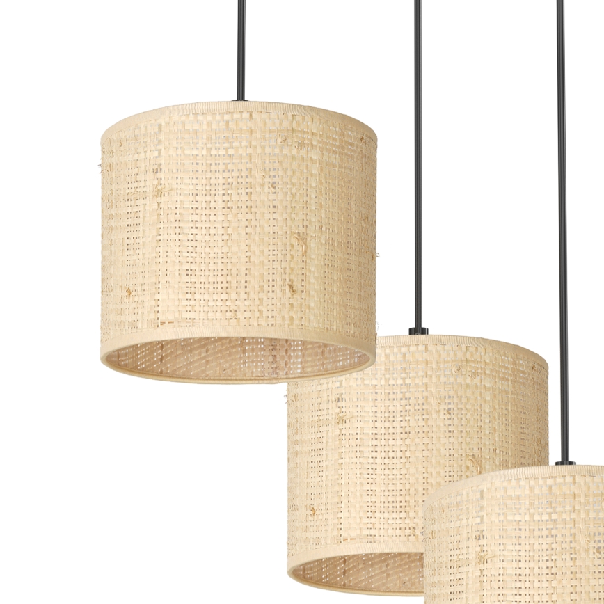 Lühter RATTAN 3xE27/60W/230V punutud