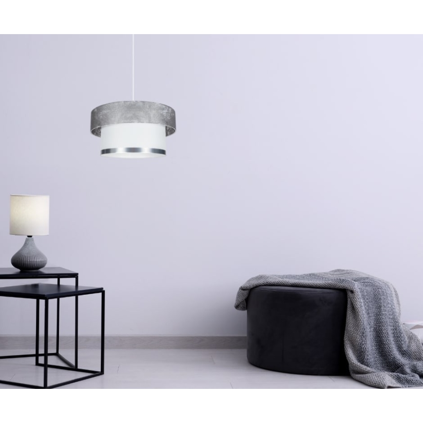 Lühter RESSA 1xE27/60W/230V hõbedane