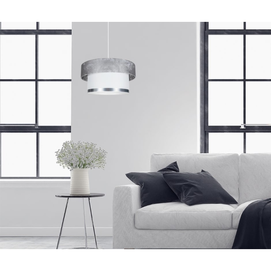 Lühter RESSA 1xE27/60W/230V hõbedane