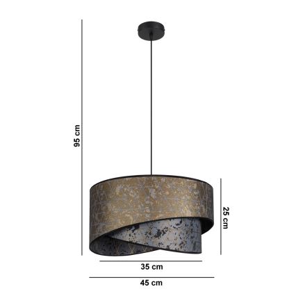 Lühter REZO 1xE27/60W/230V hall/kuldne