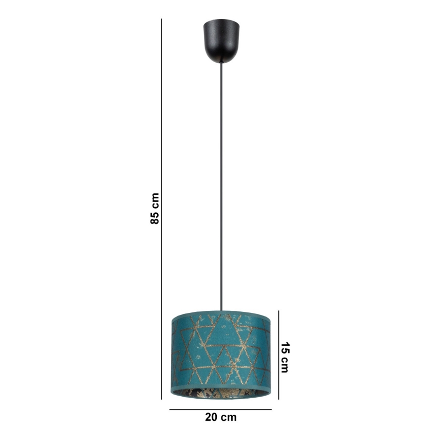 Lühter REZO 1xE27/60W/230V türkiis