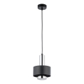 Lühter RIF LUX 1xGX53/12W/230V d. 15 cm must/läikiv kroom