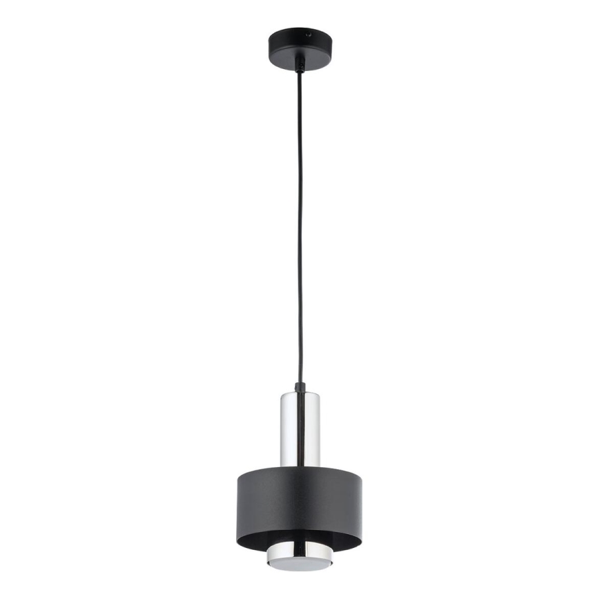 Lühter RIF LUX 1xGX53/12W/230V d. 15 cm must/läikiv kroom