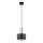 Lühter RIF LUX 1xGX53/12W/230V d. 15 cm must/läikiv kroom