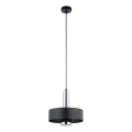 Lühter RIF LUX 1xGX53/12W/230V d. 25 cm must/läikiv kroom