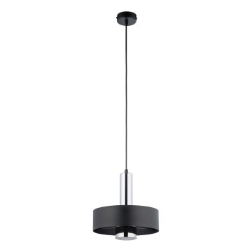 Lühter RIF LUX 1xGX53/12W/230V d. 25 cm must/läikiv kroom