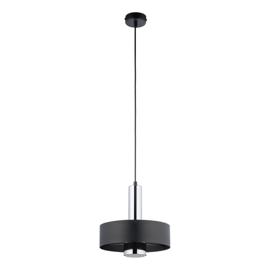 Lühter RIF LUX 1xGX53/12W/230V d. 25 cm must/läikiv kroom