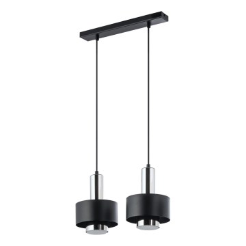 Lühter RIF LUX 2xGX53/12W/230V must/läikiv kroom