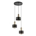Lühter RIF LUX 3xGX53/12W/230V d. 38 cm must/kuldne
