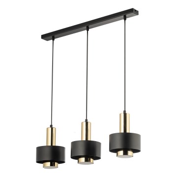 Lühter RIF LUX 3xGX53/12W/230V must/kuldne