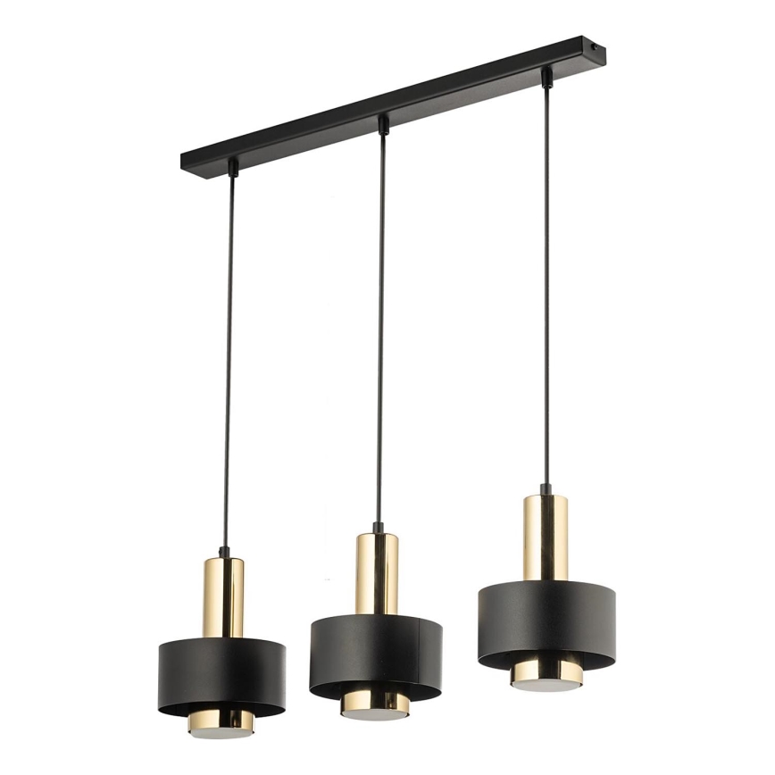 Lühter RIF LUX 3xGX53/12W/230V must/kuldne