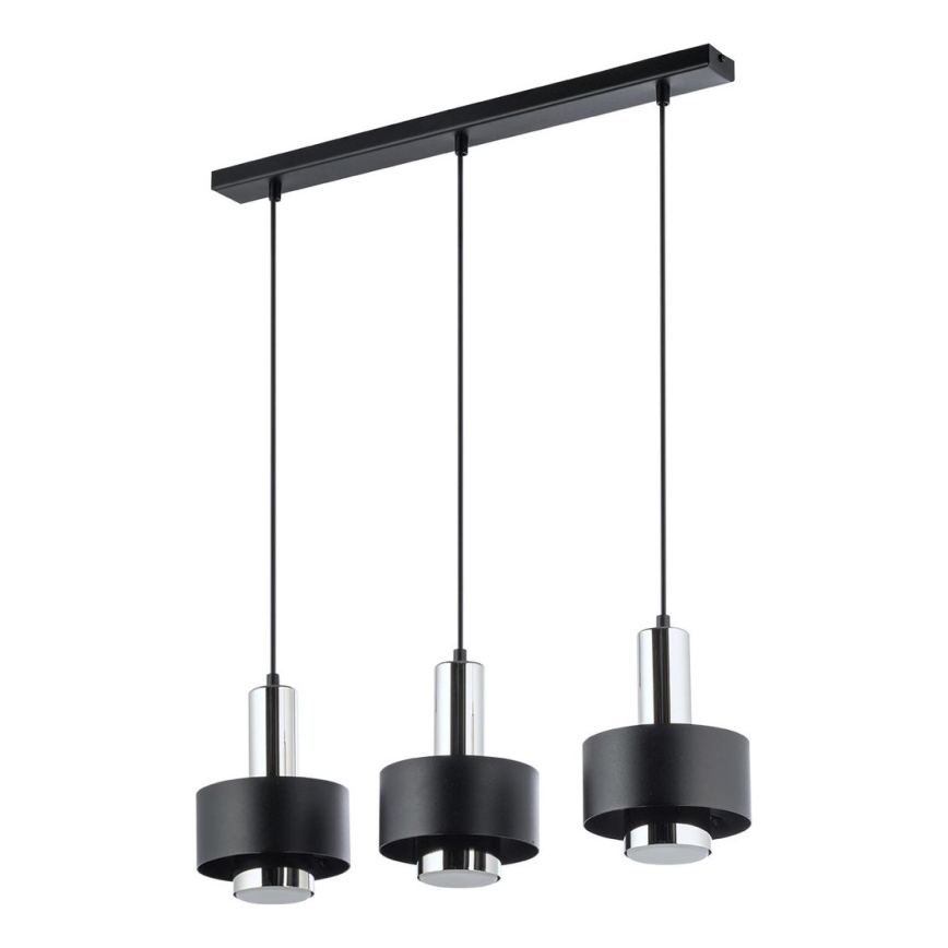 Lühter RIF LUX 3xGX53/12W/230V must/läikiv kroom