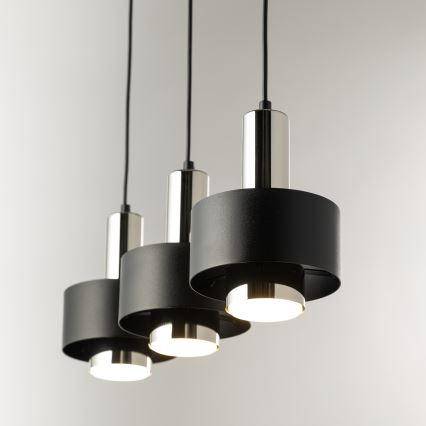 Lühter RIF LUX 3xGX53/12W/230V must/läikiv kroom