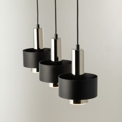 Lühter RIF LUX 3xGX53/12W/230V must/läikiv kroom